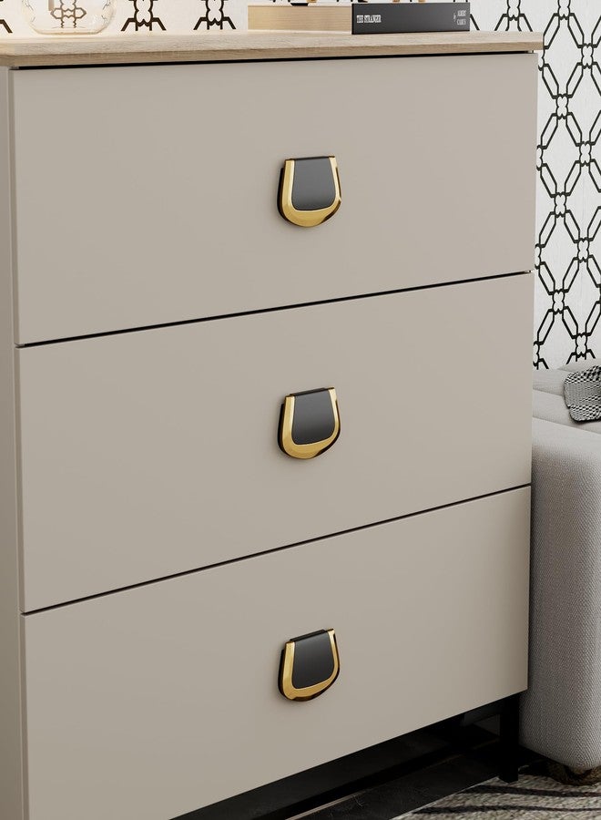 LAPO 3 Piece Drawer Knobs for Home & Office - Durable and Elegant Zinc Door Knob for Cabinets, Cupboards & Dressers (Black Finish) - Image 2